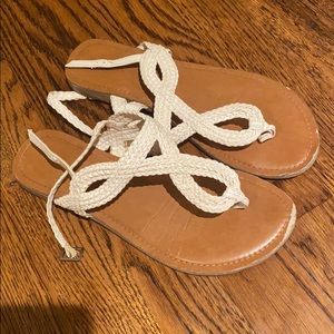 White strapy sandals